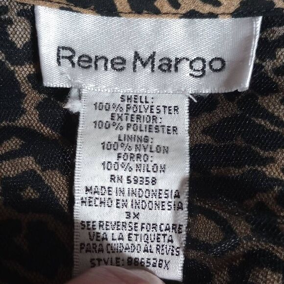 Rene Margo Shirt Ladies‎ 3x Semi Sheer Vintage Mob Wife Light Weight - Picture 7 of 8